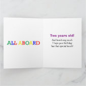 Red Train (8,5 inch x 11 inch) Groot Wenskaart Kaart (Binnen)