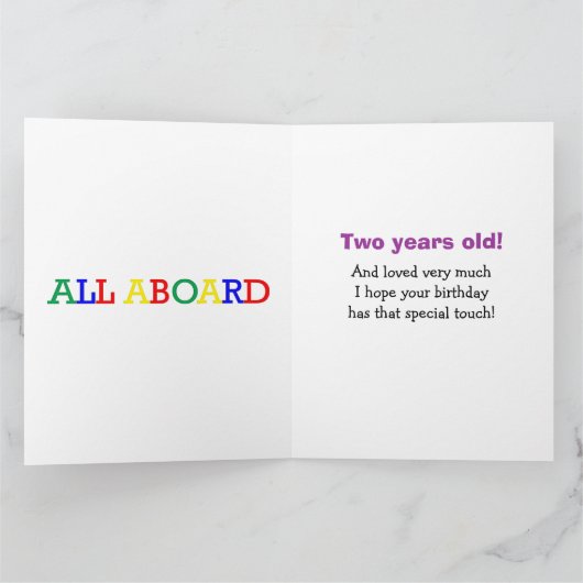 Red Train (8,5 inch x 11 inch) Groot Wenskaart Kaart (Binnen)