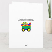 Red Train (8,5 inch x 11 inch) Groot Wenskaart Kaart (Achterkant)