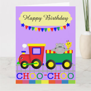 Red Train (8,5 inch x 11 inch) Groot Wenskaart Kaart