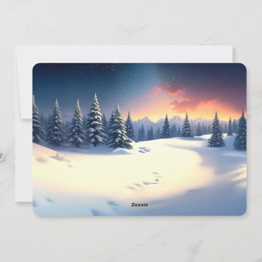 Red Train Christmas Tree Holiday Card Feestdagenkaart (Achterkant)