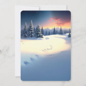 Red Train Christmas Tree Holiday Party Kaart (Achterkant)