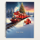 Red Train Christmas Tree Holiday Planner (Voorkant)
