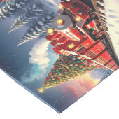 Red Train Christmas Tree Holiday Table Runner Medium Tafelloper (Hoek)