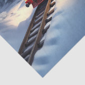 Red Train Christmas Tree Holiday Tissue Paper Tissuepapier (Detail)