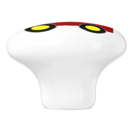 Red Train Design Personalised Keramische Knop (Zijkant)