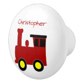 Red Train Design Personalised Keramische Knop (Rechts)