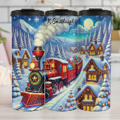 Red Train Festive Gingerbread Village Thermosbeker