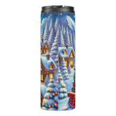 Red Train Festive Gingerbread Village Thermosbeker (Achterkant)