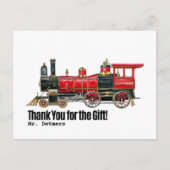 Red Train Flat Dank u Briefkaart (Voorkant)