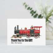 Red Train Flat Dank u kaart (Staand voorkant)