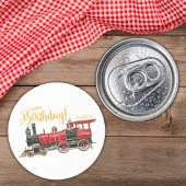 Red Train Happy Birthday Sandstone Onderzetter
