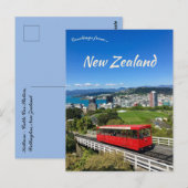 Red Train Kelburn Station Wellington New Zealand Briefkaart (Voorkant / Achterkant)