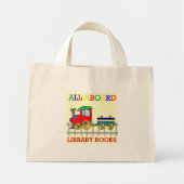 Red Train Library Books Kinder Canvas tas (Voorkant)