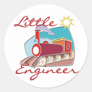 Red Train Little Engineer Tshirts en geschenken Ronde Sticker