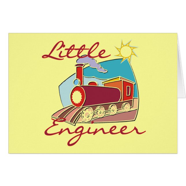 Red Train Little Engineer Tshirts en Gifts (Voorkant Horizontaal)