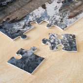 Red Train Pine Snow Covering Mountains Zwitserland Legpuzzel (Zijkant)