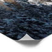 Red Train Pine Snow Covering Mountains Zwitserland Poster (Hoek)