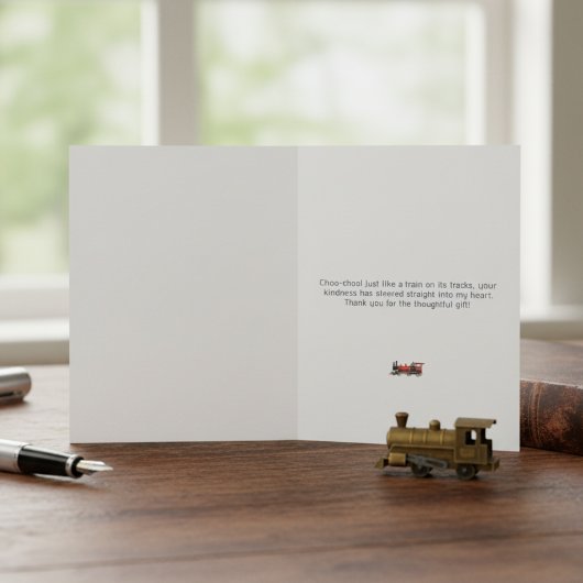 Red Train Rails Dank u Notitiekaartje