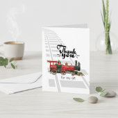 Red Train Rails Dank u Notitiekaartje