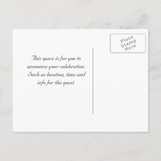 Red Train Save the Date Briefkaart (Achterkant)