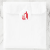 Red Trash kan tekenen Ronde Sticker (Tas)