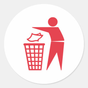 Red Trash kan tekenen Ronde Sticker