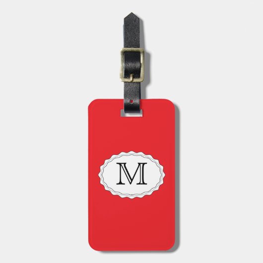 Red Travel Bag Label Sjabloon Bagagelabel (Voorkant verticaal)