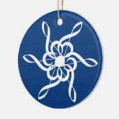 Red Treble Clef Snowflake Musical Ornament (Links)