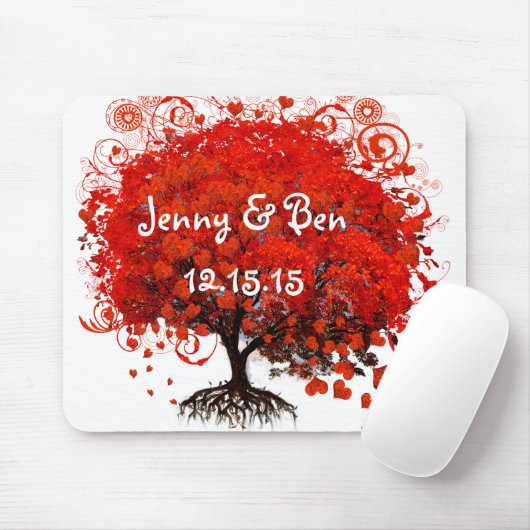 Red Tree bruiloft Muismat (Met muis)