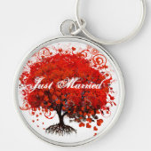 Red Tree bruiloft Sleutelhangers (Voorkant)