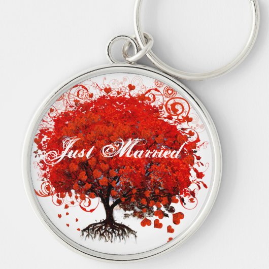 Red Tree bruiloft Sleutelhangers (Voorkant)