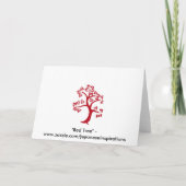 Red Tree Christmas Kaart (Achterkant)