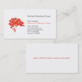 Red Tree Holistic and Natural Healing Visitekaartje (Voorkant / Achterkant)