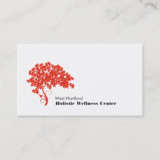 Red Tree Holistic en Alternative Health Visitekaartje (Voorkant)