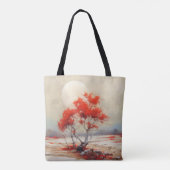Red Tree Landscape Tote Bag (Achterkant)