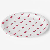 Red Trees Simple Modern Christmas  Papieren Bordje (Gekanteld)