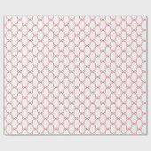 Red Trellis Bow | Coquette Christmas  Cadeaupapier (Vlak)