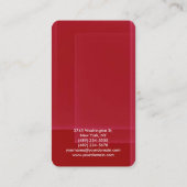 Red Trendy Modern Plain Professional Manager Visitekaartje (Achterkant)