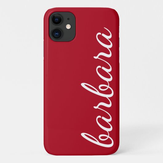 Red Trendy Script op maat Case-Mate iPhone Case (Achterkant)