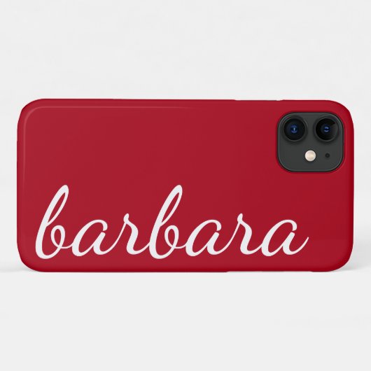 Red Trendy Script op maat Case-Mate iPhone Case (Achterkant (horizontaal))