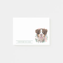  Red Tri Aussie met bloemen | Gepersonaliseerd Post-it® Notes