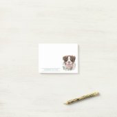  Red Tri Aussie met bloemen | Gepersonaliseerd Post-it® Notes (Op bureau)