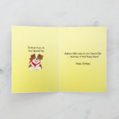 Red Tri Aussie Puppy Happy Birthday Kaart (Binnen)