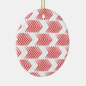 Red Tribal Arrow-patroon Keramisch Ornament (Rechts)