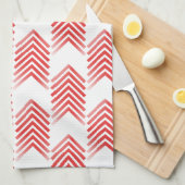 Red Tribal Arrow-patroon Theedoek (Quarter Fold)
