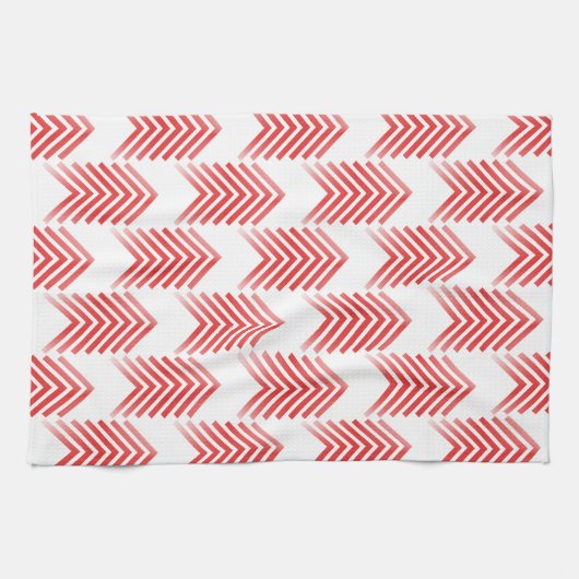 Red Tribal Arrow-patroon Theedoek (Horizontaal)