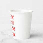 Red Tribal Butterfly Ornamental Papieren Bekers (Links)