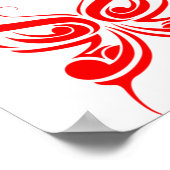 Red Tribal Butterfly Ornamental Poster (Hoek)