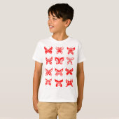 Red Tribal Butterfly Ornamental T-shirt (Voorkant volledig)